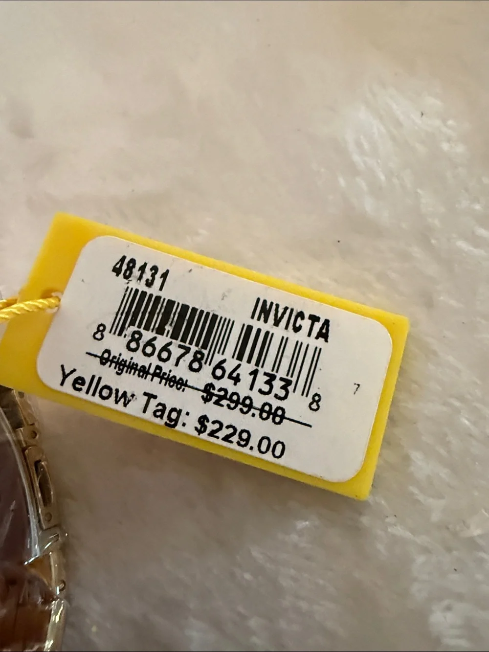 Invicta Gold and Silver Hexagonal Dial Bracelet Watch womens
